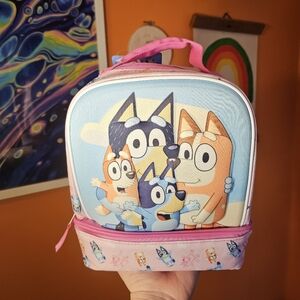 NWT Pink Bluey Bingo Mum Dad Heeler Family Insulated Lunchbox Bag Girl Boy Kids